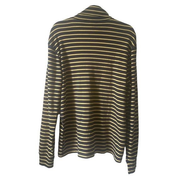 J. Crew Heritage Brushed Rib-Knit Turtleneck in Navy Sun Stripe Size Large New - Picture 4 of 12